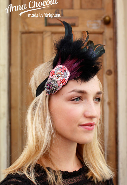 1920s Flapper Feather Headband - Anna Chocola® 2013