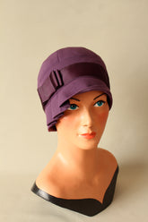 Inès Purple Wool Cloche Hat - Anna Chocola