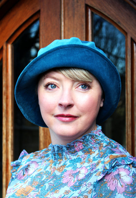 Teal "Virginia" Cloche Hat