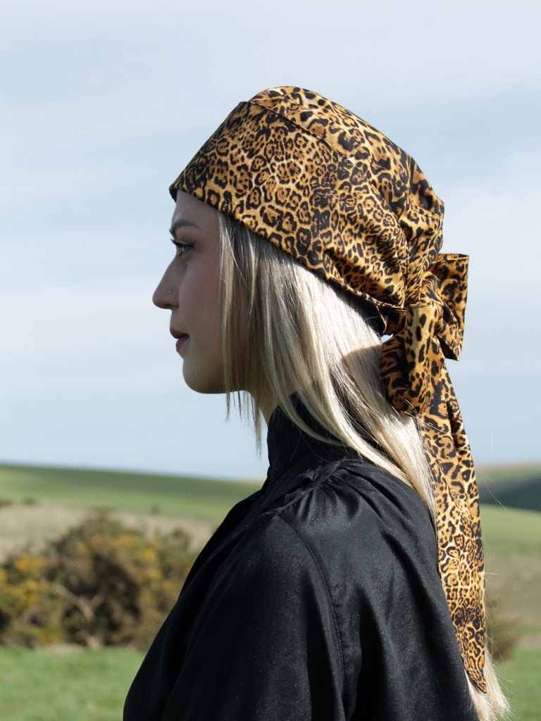 Animal Print Cheetah Print Head Scarf Leopard Print Duster Cap