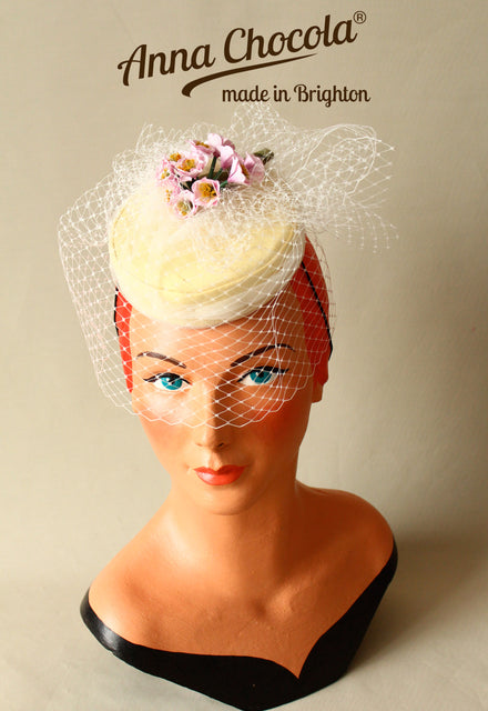 Burlesque Coquette Pillbox Hat - Anna Chocola® Brighton