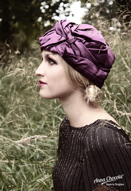 Anna Chocola Luxe Turban Hat