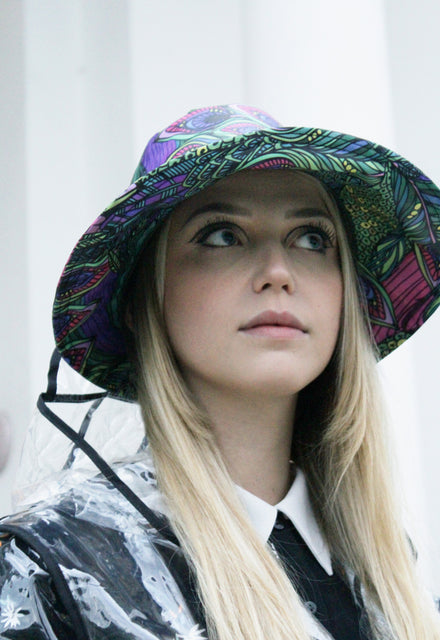Anna Chocola Rain Hat for Fashion & Textile Museum