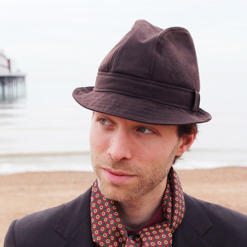 Anna Chocola Brighton Milliner fedora flatcap tweed waxed cotton