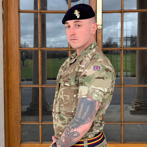 Ben wearing his Anna Chocola vegan beret