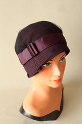 Inès Purple Cloche Hat - Anna Chocola
