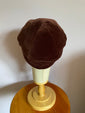 Brown Velvet "Brighton" Cap
