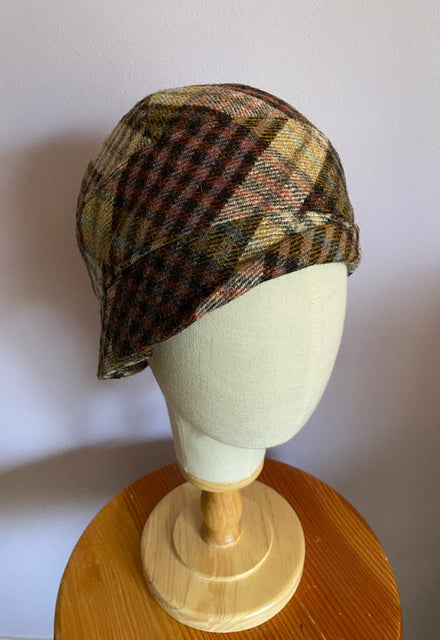 Plaid Cloche Hat