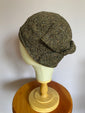 Brown Herringbone "Sasha" Cloche Hat