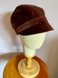 Brown Velvet "Brighton" Cap