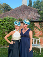 3 Charlotte and Ellie in Poetic ship tilt hat by Anna Chocola for Farleys Surrealist Picnic