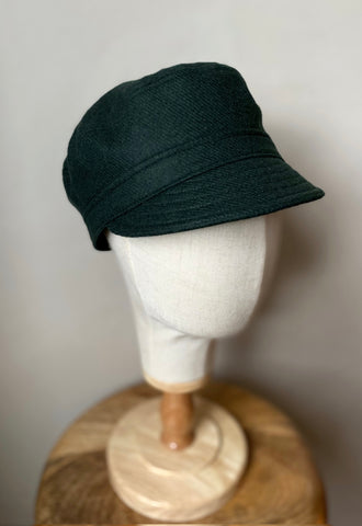 Bottle Green Wool Cap