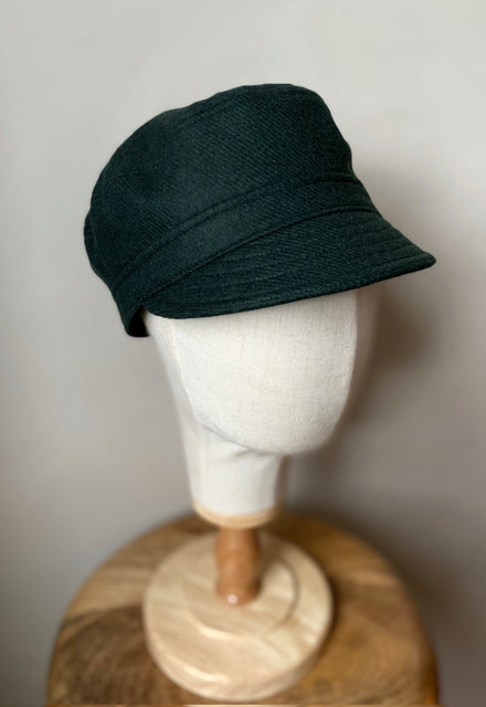 Bottle Green Wool Cap