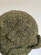 Brown Herringbone "Sasha" Cloche Hat