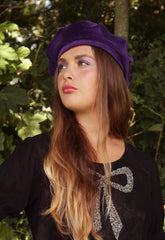 Purple 1930s Beret - Anna Chocola Millinery