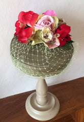 Pink, Red and Green Silk 