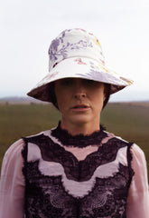 Anna Chocola Paulette wide brim sun hat, Chintz: Cotton in Bloom