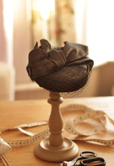 Anna Chocola Royal Wedding Coquette pillbox hat for Eva Birthistle