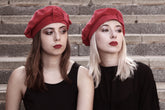 Red 1940s Bow Beret - Anna Chocola Millinery