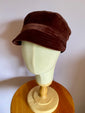 Brown Velvet "Brighton" Cap