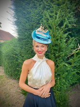 Ellie in Poetic ship tilt hat by Anna Chocola for Farleys Surrealist Picnic