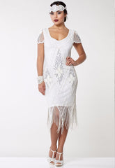 Kit Bridal Ines cloche hat 1920s 1930s flapper ivory wedding dress 8