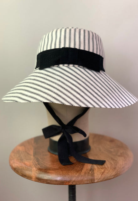 Ticking "Paulette" Hat