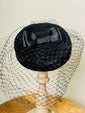 Black Birdcage Veil Coquette Pillbox