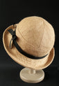 Black Bow Hessian "Croisette" Cloche Hat