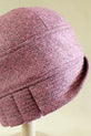 Pink Herringbone Cloche Hat