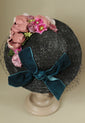 Black "Marie-Antoinette" Shepherdess Tilt Hat