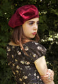 Raspberry 1930s Beret