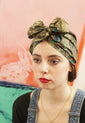 Peacock Feather Bow Turban Headband