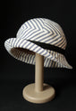 Ticking "Croisette" Cloche Hat
