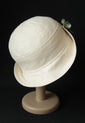 Natural "Croisette" Cloche Hat