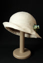 Natural "Croisette" Cloche Hat