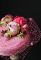 Pretty Pink "Coquette" Pillbox with Roses