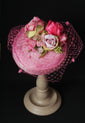 Pretty Pink "Coquette" Pillbox with Roses