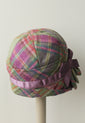 Green Plaid Cloche Hat