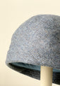 Blue Grey Herringbone "Sasha" Cloche Hat