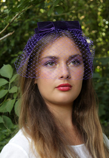 Purple "Joli Blush" Veil Headband