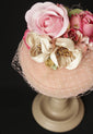 Powder Pink "Coquette" Pillbox with Roses