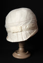 Bridal Ivory Satin "Inès" Cloche Hat