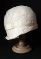 Bridal Ivory Satin "Inès" Cloche Hat