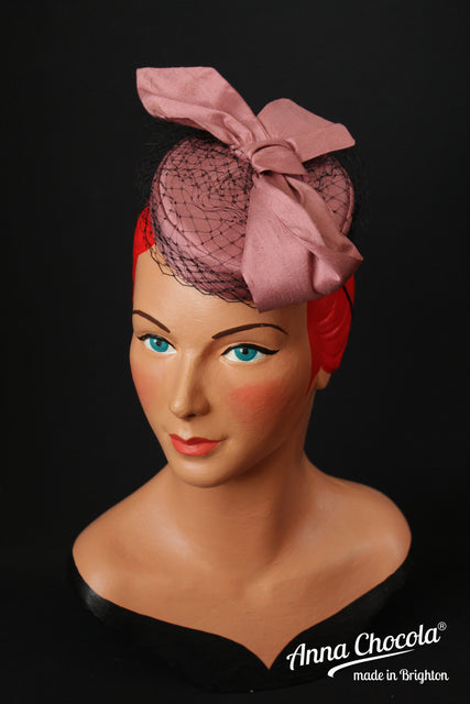 Pink Silk Top Knot Coquette