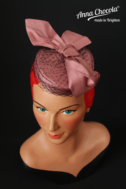 Pink Silk Top Knot Coquette