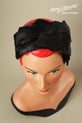 Black Satin "Origami" Headpiece