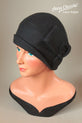 Black Wool "Sasha" Cloche Hat