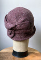 Maroon Tweed "Sasha" Cloche Hat