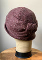 Maroon Tweed "Sasha" Cloche Hat